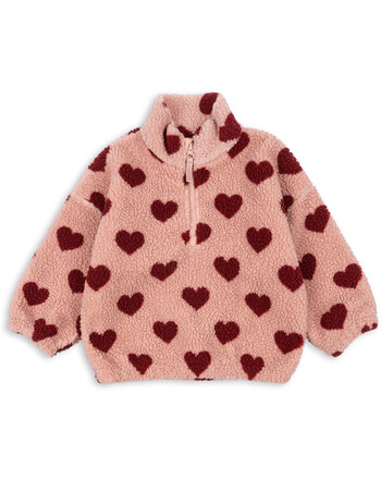 Konges Sløjd Teddy-Jacke 'Jody' mit Fleecefutter und Herzen - Coeur Mellow 💕
