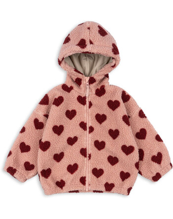 Konges Sløjd Teddy-Jacke 'Jody' mit Fleecefutter und Kapuze - Coeur Mellow 💕