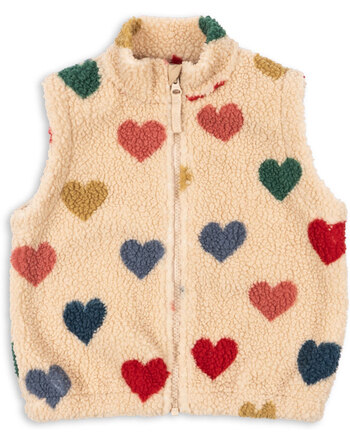 Konges Sløjd Teddy-Weste 'Jody' mit Fleecefutter - Bon Coeur Coloré 💛 💚 ❤️