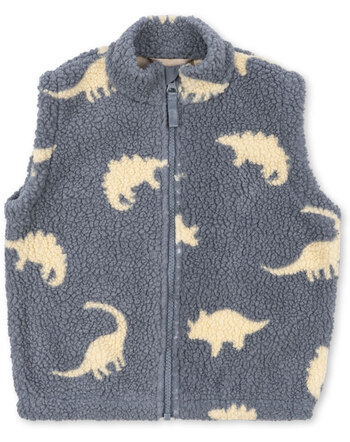 Konges Sløjd Teddy-Weste 'Jody' mit Fleecefutter - Dino Mist 🦕