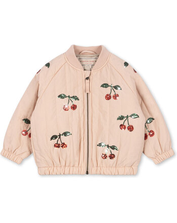 Konges Sløjd Thermo-Bomberjacke 'Juno' mit Pailletten-Kirschen - Cameo Rose