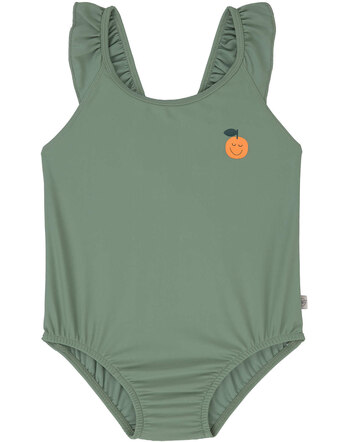 Lässig Badeanzug mit UV-Schutz & Volants - Green 🍊💚