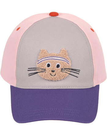 Lässig Basecap 'Cat' mit 3D-Stickerei aus Bio-Baumwolle - Katze-Rosa