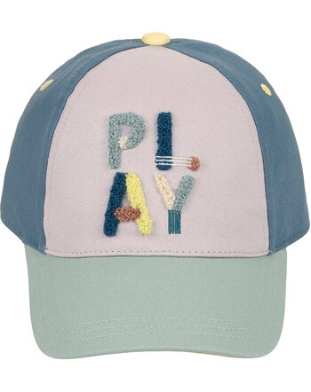 Lässig Basecap 'Play' mit 3D-Stickerei aus Bio-Baumwolle - Grün-Blau
