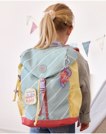 Lässig Big-Outdoor-Rucksack 'Happy Trails' im Colour Blocking-Design 14 Liter - Flower