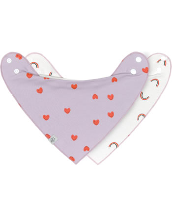 Lässig triangle scarf Happy Rascals Heart lavender