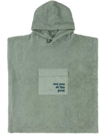 Lässig Frottee-Surfponcho für 3 - 6 Jahre aus Baumwolle - Green