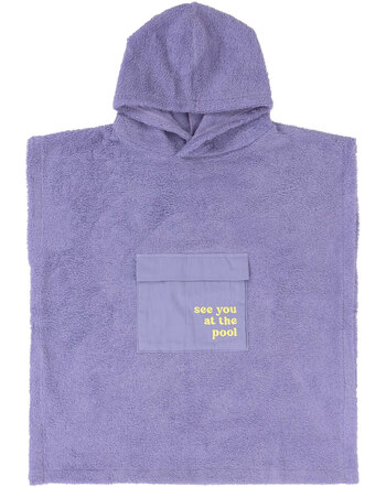 Lässig Frottee-Surfponcho für 3 - 6 Jahre aus Baumwolle - Lila 💜