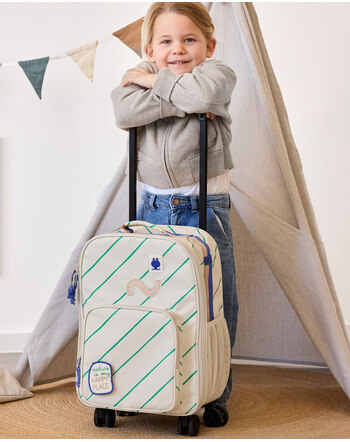 Lässig Kinder-Reisekoffer 'Happy Trails' 36 L mit Frosch-Design - Multi Coloured
