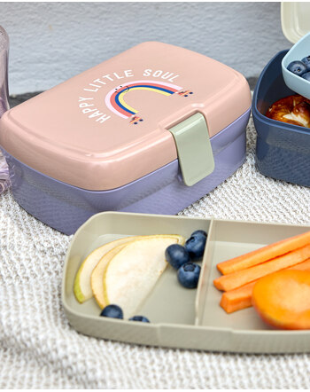 Lässig Lunchbox 'Tiny Outdoor' mit Regenbogen - Rose