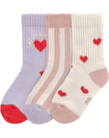 Lässig Socken im 3er-Set aus Bio-Baumwolle - Heart