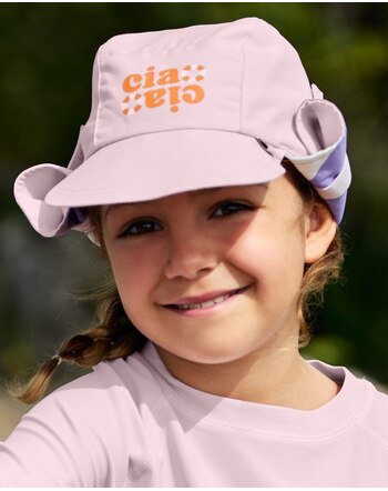 Lässig UV-Schirmmütze mit UV-Schutz UPF 80 & faltbarem Nackenschutz - Pale Pink