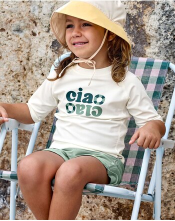 Lässig UV-T-Shirt mit UV-Schutz UPF 60 - Green/Sea Salt