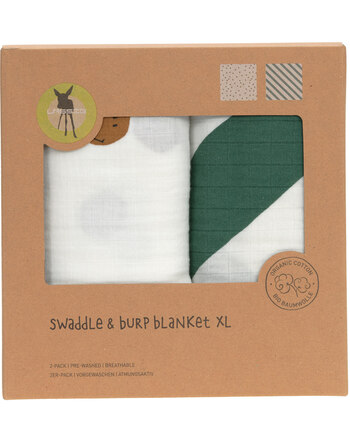 Lässig XL-Einschlag-/Mulltücher Happy Rascals Smile' im 2-Pack