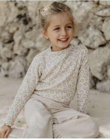 Leevje Langarmshirt mit hohem Kragen aus Bio-Baumwolle - Leo