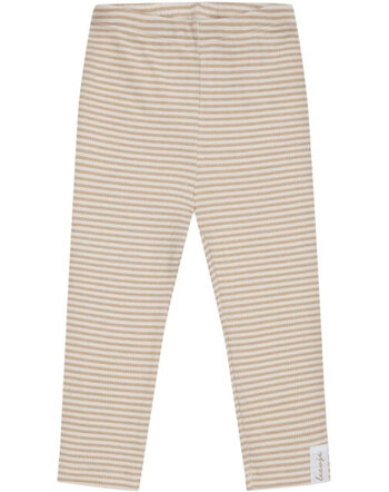 Leevje Leggings im feinen Rippstrick aus Bio-Baumwolle - Stripes 🤍🤎