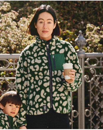 Liewood Damen-Fleecejacke 'Nelson' - Mega Leo/Garden Green