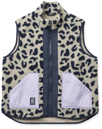 Liewood Damen-Fleeceweste 'Nilu Adult Pile Vest' - Mega Leo/Mist Mix