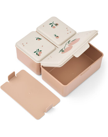 Liewood Geteilte-Lunchbox 1,2l mit Herzkirschen - Peach Me / Sea Shell