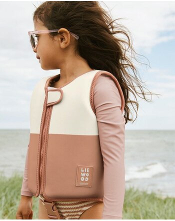 Liewood Kinder-Schwimmweste mit eingenähten Ärmeln - Tuscany Rose Multi Mix