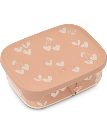 Liewood Lunchbox 0,9l mit Herzen und Kirschen - Sweethearts / Pale Tuscany