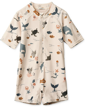 Liewood Schwimm-Jumpsuit mit 40+ LSF - Sea Creature / Sandy