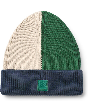 Liewood Strick-Mütze/Beanie 'Ezra' aus 100 % Bio-Baumwolle - Classic Navy Multi Mix