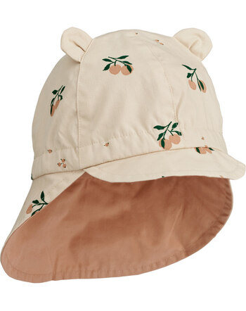 Liewood Wendbarer-Sonnenhut aus 100% Bio-Baumwolle mit Nackenschutz und Öhrchen - Peach Seashell / Pale Tuscany