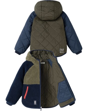 Liewood Wende-Jacke 'Jackson' mit Kapuze -  Army Brown/Classic Navy