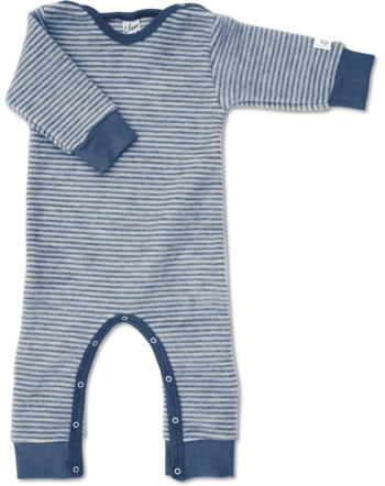Lilano Overall striped wool terry blue