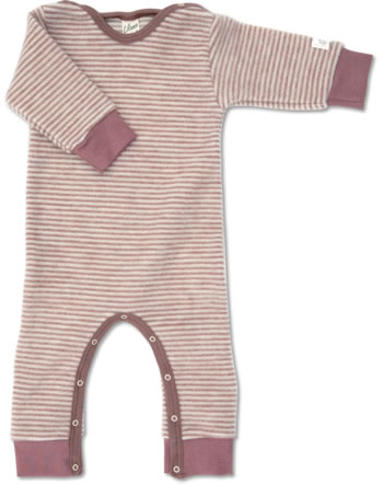 Lilano Overall striped wool terry mauve