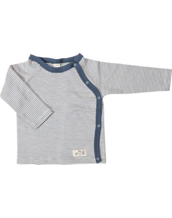 Lilano Baby shirt long sleeve virgin wool/silk blue