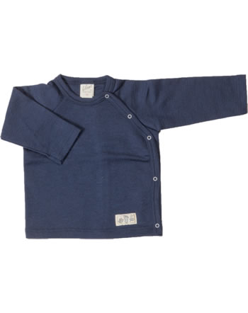 Lilano Enfants shirt/ maillot manches longues laine/soie marine