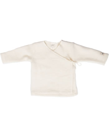 Lilano Wrap shirt long sleeve virgin wool natur