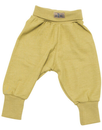 Lilano Bundhose im Uni-Look aus Merinowolle und Seide - Kiwi