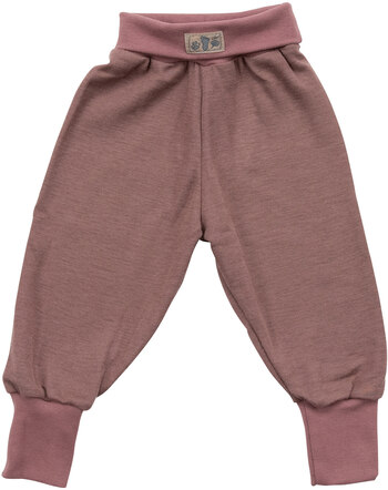 Lilano Bundhose im Uni-Look aus Merinowolle und Seide - Mauve
