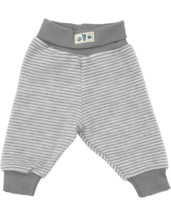 Lilano Pantalon rayé laine vierge gris clair