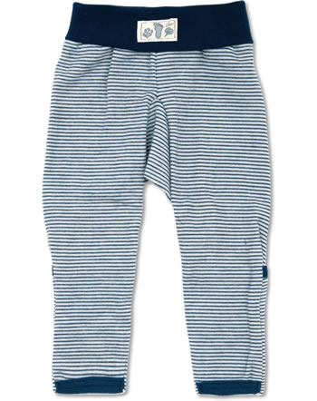 Lilano pants striped wool/silk blue