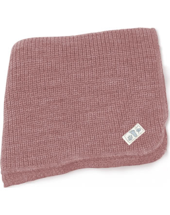 Lilano blanket knitted virgin wool mauve