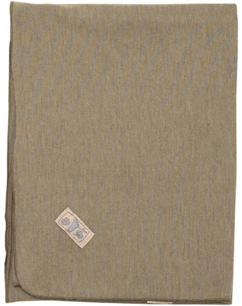 Lilano Decke im Uni-Look 80 x 90 cm aus Merinowolle und Seide - Khaki