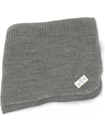 Lilano Blanket virgin wool knitted light grey
