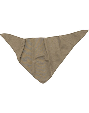 Lilano Dreieckstuch für Kinder und Damen 65 cm aus Merinowolle und Seide - Khaki
