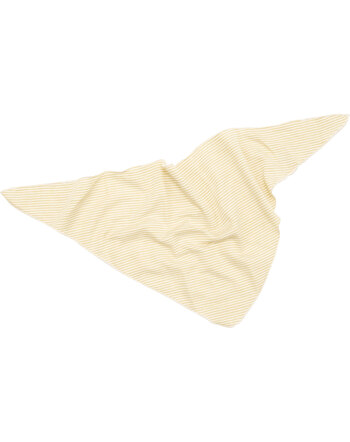 Lilano Dreieckstuch im Ringel-Design 65 cm aus Merinowolle und Seide - Kiwi/Natur