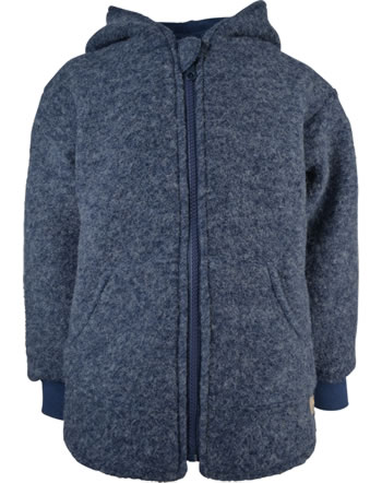 Lilano veste en feutre de laine bleu marine