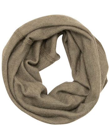 Lilano Kinder-/Damen-Schlauchschal 'Loop' aus Merinowolle und Seide - Khaki