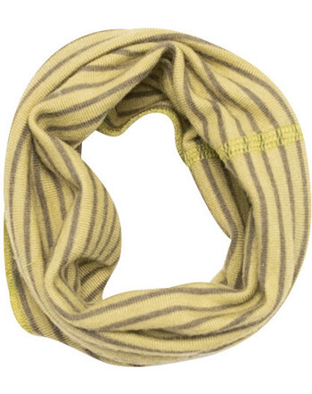 Lilano Kinder-/Damen-Schlauchschal 'Loop' aus Merinowolle und Seide - Kiwi/Khaki