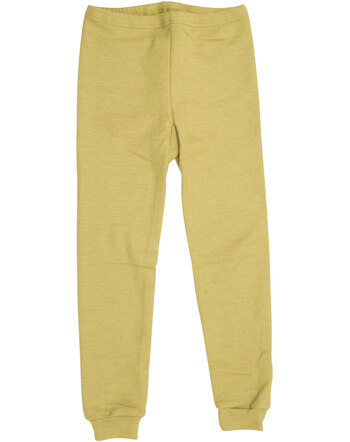 Lilano Leggings im Uni-Look aus Merinowolle und Seide - Kiwi