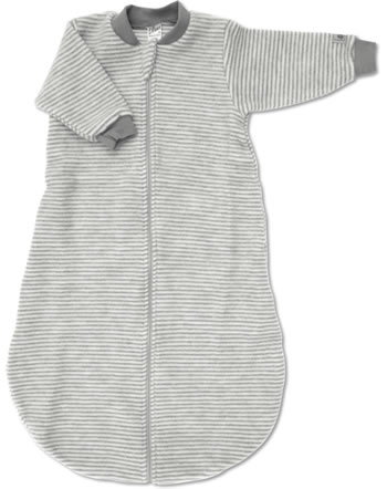Lilano Baby Sleeping Bag long sleave Stripes virgin wool light gray