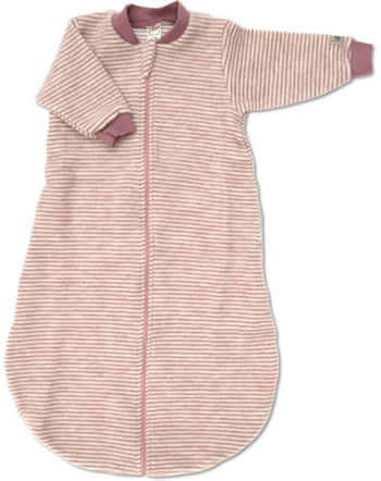 Lilano Sac de couchage bébé manche longue laine mérinos mauve
