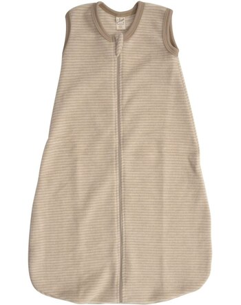 Lilano Schlafsack o.Arm Ringel Schurwolle - Sand